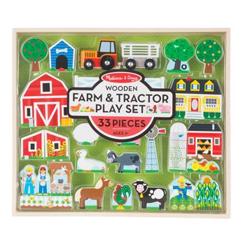 Melissa &amp; Doug Wooden Toy Sets, Farm &amp; Tractor