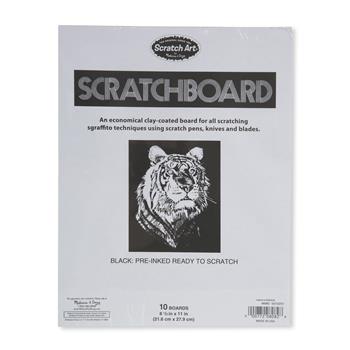 Melissa &amp; Doug&#174; Scratch-Art Boards, 8.5 x 11, Black, 10/PK