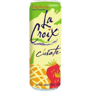 LaCroix C&#250;rate Sparkling Water, Pineapple Strawberry, 12 oz. Slim Can, 24/CT