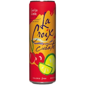LaCroix C&#250;rate Sparkling Water, Cherry Lime, 12 oz. Slim Can, 24/CT