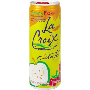 LaCroix C&#250;rate Sparkling Water, Apple Cranberry, 12 oz. Slim Can, 24/CT