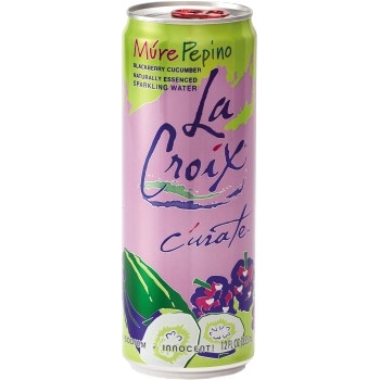 LaCroix C&#250;rate Sparkling Water, Blackberry Cucumber, 12 oz. Slim Can, 24/CT