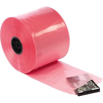 LADDAWN Anti-Static Poly Tubing Roll, 32 in x 500 ft, 4 Mil, Pink