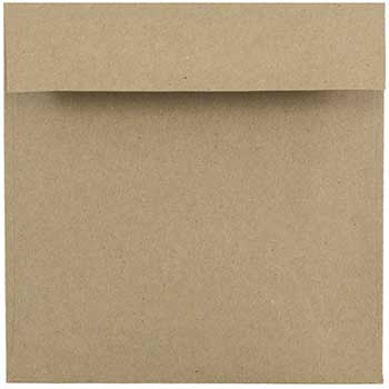 JAM Paper Premium Square Invitation Envelopes, 6&quot; x 6&quot;, Brown Kraft Paper Bag, 250/CT