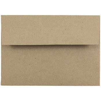 JAM Paper 4Bar A1 Premium Invitation Envelopes, 3 5/8&quot; x 5 1/8&quot;, Brown Kraft Paper Bag, 250/CT