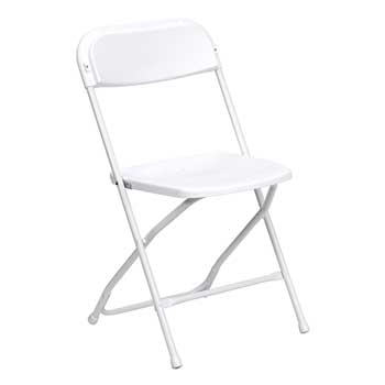 Flash Furniture HERCULES Series 800 lb. Capacity Premium White Plastic Folding Chair