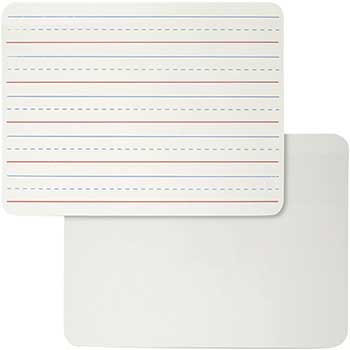 Charles Leonard, Inc. Dry Erase Board, 9 x 12, Two Sided Magnetic, Plain/Lined, 12 Boards/Set