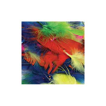 Charles Leonard, Inc. Turkey Feathers - Hot Colors, 14 Grams/Bg