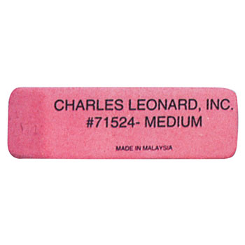 Charles Leonard, Inc. Pink Pearl Eraser, Medium, 24/BX
