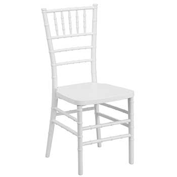 Flash Furniture HERCULES PREMIUM Series White Resin Stacking Chiavari Chair