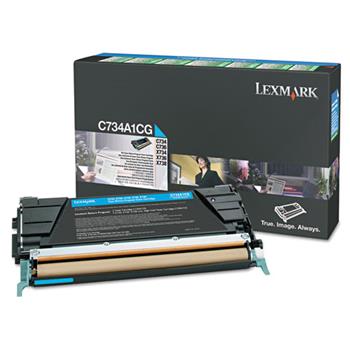 Lexmark X746A1CG Toner, 7000 Page-Yield, Cyan