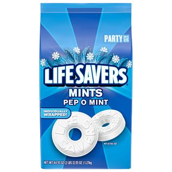 LifeSavers Pep-O-Mint Hard Candy Party Size, 44.93 oz, 6/Case