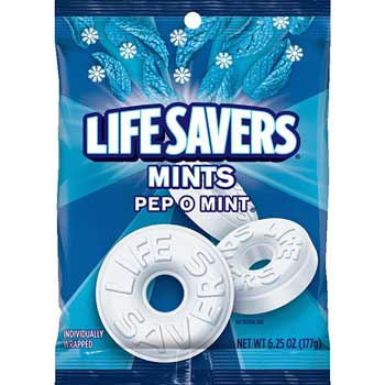 LifeSavers Pep-O-Mint Hard Candy Bag, 6.25 oz
