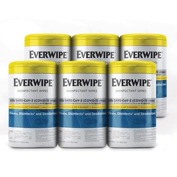 Everwipe Disinfectant Wipe, 75 Wipes/Canister, 6 Canisters/CT