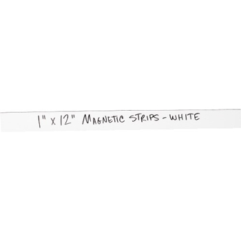 W.B. Mason Co. Warehouse Labels, Magnetic Strips, 1&quot; x 12&quot;, White, 25/CS