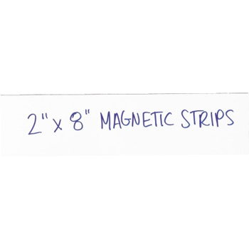 W.B. Mason Co. Warehouse Labels, Magnetic Strips, 2&quot; x 8&quot;, White, 25/CS