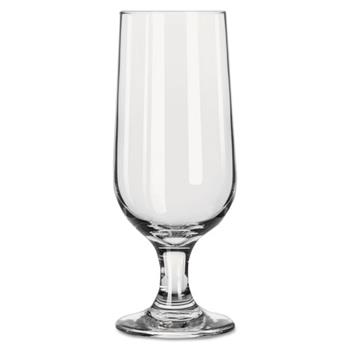 Libbey Embassy Footed Drink Glasses, Beer Glass, 12oz, 7 1/8&quot;H, Clear, 24/Carton