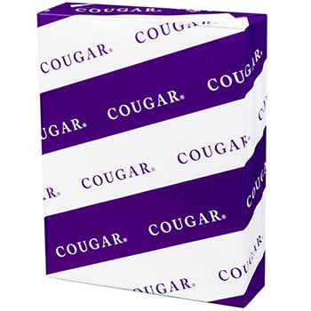 Cougar Digital Cover Stock, 80 lb, 8.5&quot; x 11&quot;, White, 250 Sheets/Pack
