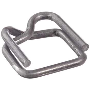 W.B. Mason Co. Wire Poly Strapping Buckle, 1/2 in, Silver, 1,000/Case