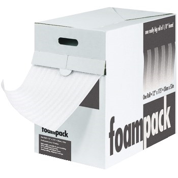 W.B. Mason Co. Perforated Foam Dispenser Pack, 12 in x 175 ft, 1/8 in Thick, White