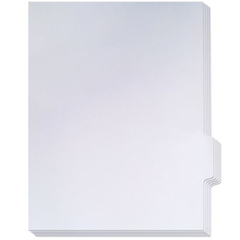 Lindenmeyr Southern Index Copier Tabs, 11&quot; x 9&quot;, 90 lb., White, 1250/CT