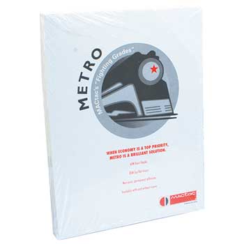 Spinnaker Metro Pressure Sensitive Cast Coated Litho Paper, 60 lb, 8.5&quot; x 11&quot;, White, 100 Sheets/Pack