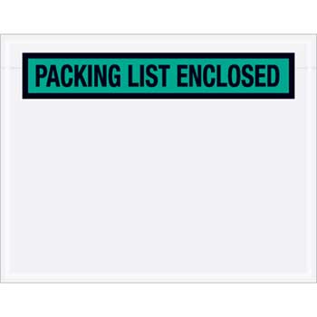 W.B. Mason Co. Packing List Envelope, Top-Print, Green, 4 1/2&quot; x 5 1/2&quot;, 1000/CT