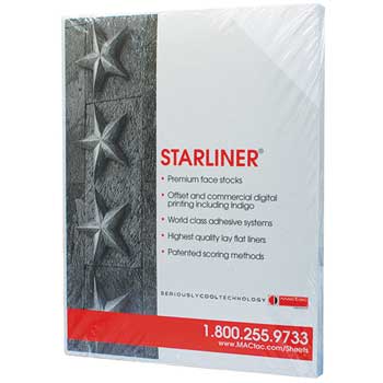 Spinnaker Starliner Pressure Sensitive Litho Paper, 60 lb, 8.5&quot; x 11&quot;, Novelty White, 100 Sheets/Pack
