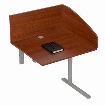 Linea Italia Study Carrel Privacy Station Add On, 31&quot;W x 24&quot;D x 41&quot;H, Cherry