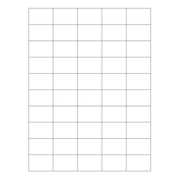 W.B. Mason Co. Removable Rectangle Laser Labels, 1-1/2 in x 1 in, White, 50/Sheet, 100 Sheets/Case