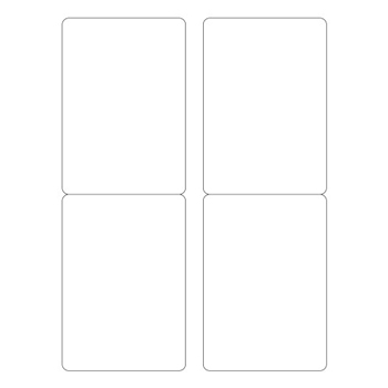 W.B. Mason Co. Rectangle Laser Labels, Master Case, 3-1/2 in x 5 in, White, 4/Sheet, 1,000 Sheets/Case