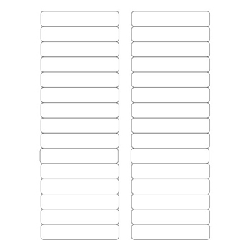 W.B. Mason Co. Rectangle Laser Labels, 3 7/16 in x 2/3 in, White, 30/Sheet, 100 Sheets/Case