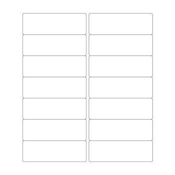 W.B. Mason Co. Rectangle Laser Labels, Master Case, 4 in x 1-1/3 in, White, 14/Sheet, 1,000 Sheets/Case