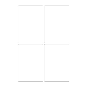 W.B. Mason Co. Rectangle Laser Labels, 4 in x 6 in, White, 4/Sheet, 100 Sheets/Case
