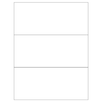 W.B. Mason Co. Rectangle Laser Labels, 8 in x 3-1/2 in, White, 3/Sheet, 100 Sheets/Case