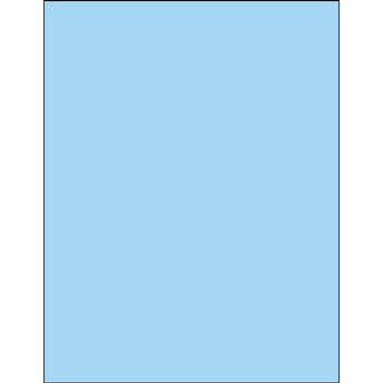 W.B. Mason Co. Rectangle Laser Labels, 8-1/2 in x 11 in, Fluorescent Pastel Blue, 1/Sheet, 100 Sheets/Case