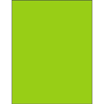 W.B. Mason Co. Rectangle Laser Labels, 8-1/2 in x 11 in, Fluorescent Green, 1/Sheet, 100 Sheets/Case