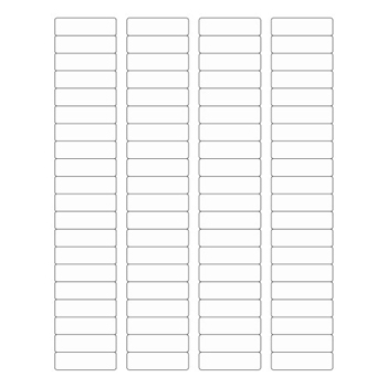 W.B. Mason Co. Rectangle Laser Labels, 1-3/4 in x 1/2 in, Clear, 80/Sheet, 100 Sheets/Case