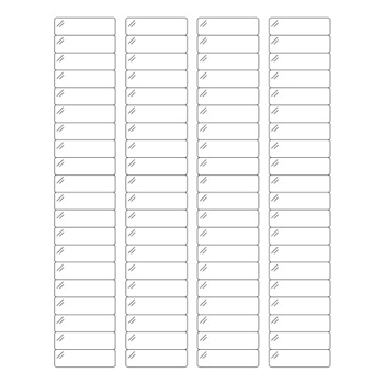 W.B. Mason Co. Rectangle Laser Labels, 1-3/4 in x 1/2 in, Crystal Clear, 80/Sheet, 100 Sheets/Case