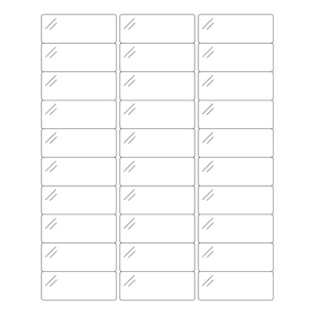 W.B. Mason Co. Rectangle Laser Labels, 2-5/8 in x 1 in, Crystal Clear, 30/Sheet, 100 Sheets/Case