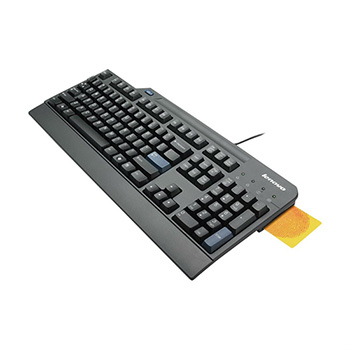 Lenovo USB Smartcard Keyboard - Cable Connectivity - USB Interface - English (US) - PC - Black