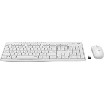 Logitech MK295 Silent Wireless Combo, Keyboard and Mouse,  USB Wireless Wi-Fi/RF, Off White