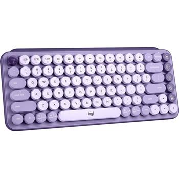 Logitech Pop Keys Keyboard, Wireless, Emoji Keys, Purple
