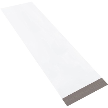 W.B. Mason Co. Long Self-Seal Poly Mailers, 13 in x 45 in, White, 50/Case
