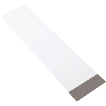 W.B. Mason Co. Long Self-Seal Poly Mailers, 8-1/2 in x 33 in, White, 100/Case