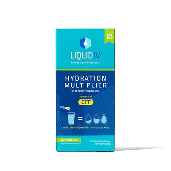 Liquid I.V. Hydration Multiplier Electrolyte Drink Mix, Watermelon, 0.56 oz, 10/Box