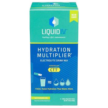 Liquid I.V. Hydration Multiplier Electrolyte Drink Mix, Watermelon, 0.56 oz, 8 Sticks/Box
