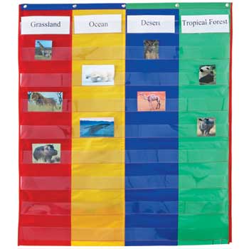 Learning Resources Two and Four Column Double-Sided Pocket Chart, 30&quot; x 38&quot;