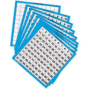 Learning Resources&#174; Laminated Hundreds Boards, 10/ST