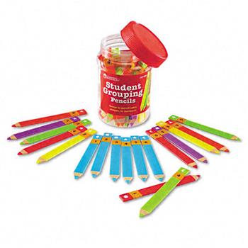 Learning Resources Student Grouping Pencils, 4-1/2 x 1/2, Assorted Colors